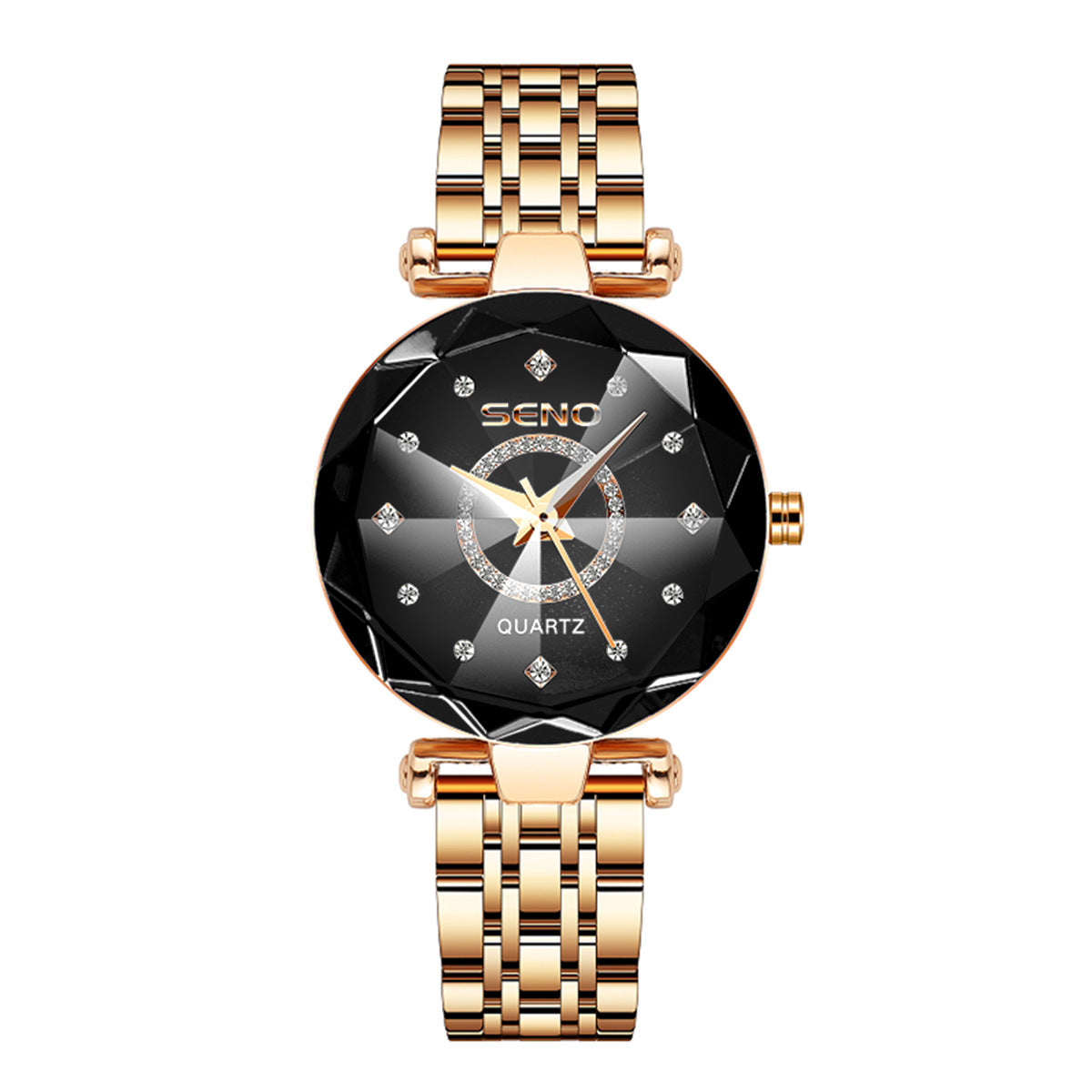 Waterproof women's watch with starry diamond dial