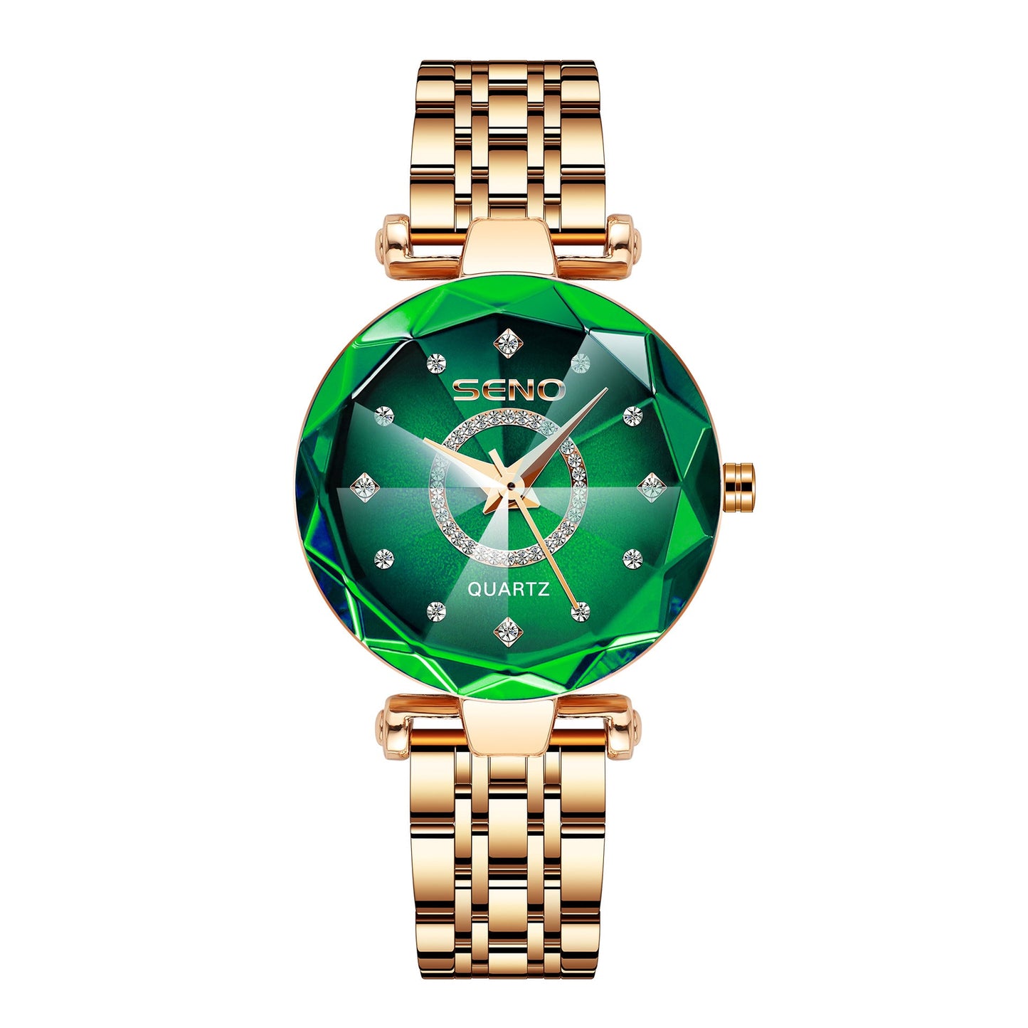Waterproof women's watch with starry diamond dial