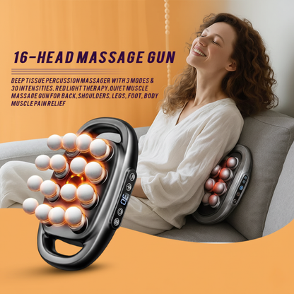 Multi-functional body massager – 8 or 16 massage heads for neck, shoulders and back.