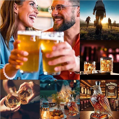 Eagle Liquor Decanter Dad Husband Glass Whiskey Decanter Bottle Exquisite Eagle Liquor Bottle Fun Home Decoration for Holidays