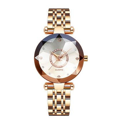 Waterproof women's watch with starry diamond dial
