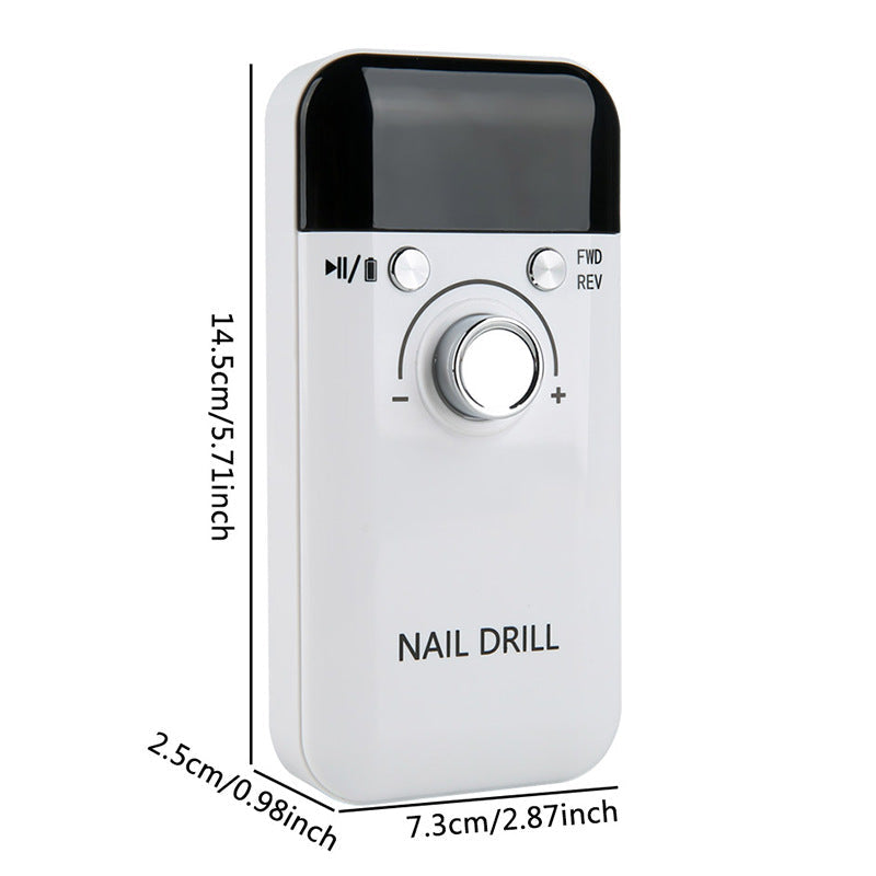 Portable Nail Polisher and Remover - 45000 RPM High-Speed Rechargeable Manicure Machine for Professional Nail Salons