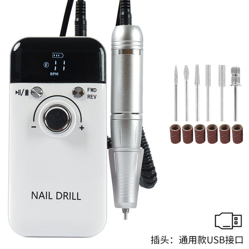 Portable Nail Polisher and Remover - 45000 RPM High-Speed Rechargeable Manicure Machine for Professional Nail Salons