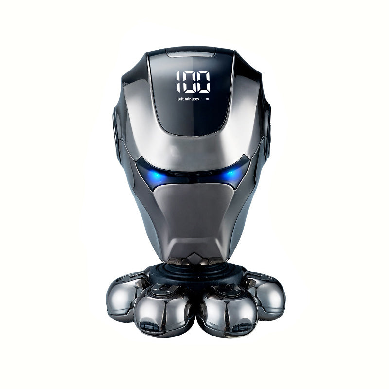 Upgraded men's shaver with 6-in-1 design, featuring LED display, wet and dry use, men's grooming kit.