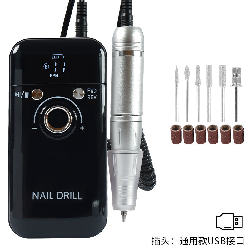 Portable Nail Polisher and Remover - 45000 RPM High-Speed Rechargeable Manicure Machine for Professional Nail Salons