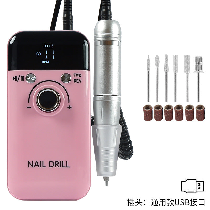 Portable Nail Polisher and Remover - 45000 RPM High-Speed Rechargeable Manicure Machine for Professional Nail Salons