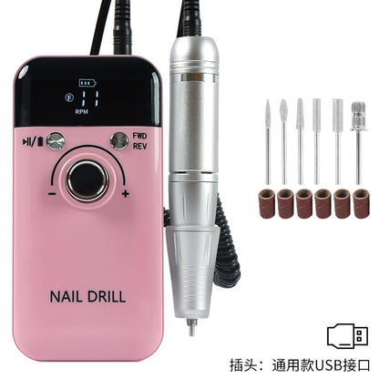 Portable Nail Polisher and Remover - 45000 RPM High-Speed Rechargeable Manicure Machine for Professional Nail Salons