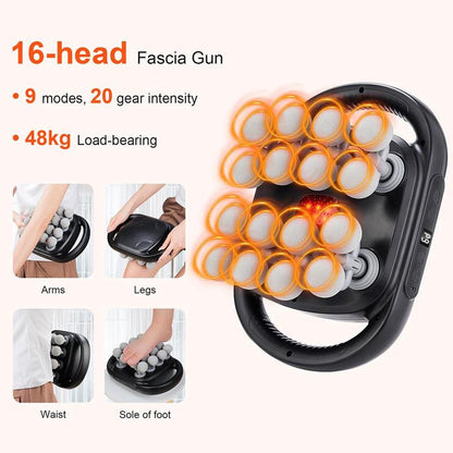 Multi-functional body massager – 8 or 16 massage heads for neck, shoulders and back.
